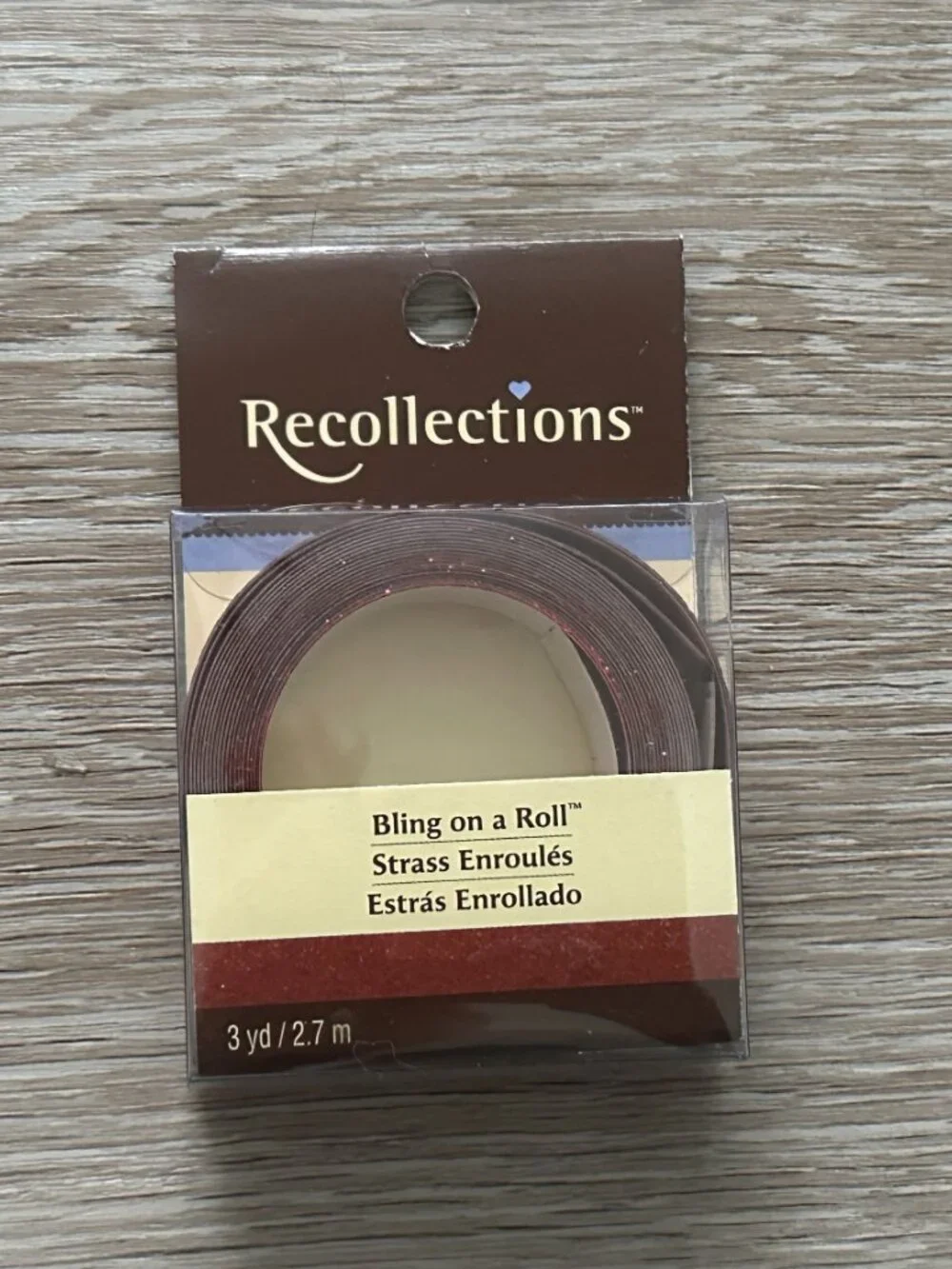 NWT Recollections Bling on a Roll 3 Yds Glittery Red Stickers